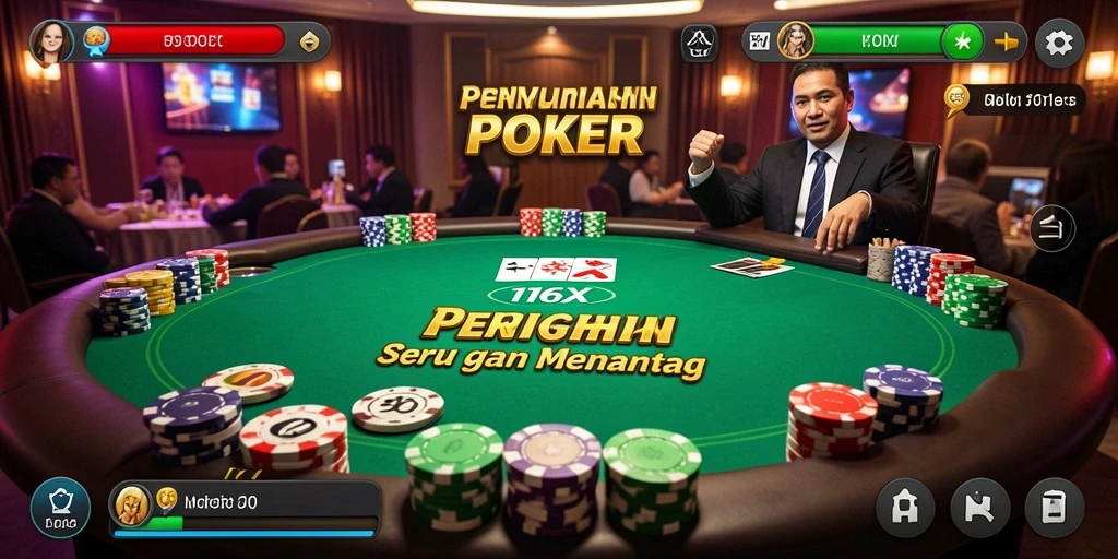 Tangkapan layar gameplay 116X menampilkan aksi poker yang mendebarkan.