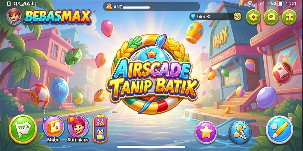 Tangkapan layar menampilkan gameplay seru dari BEBASMAX.