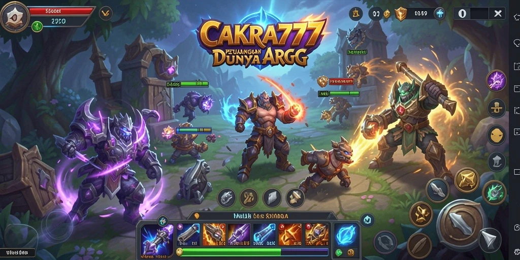 Tampilan layar permainan ARPG penuh aksi di CAKRA777.