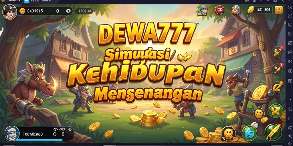 Tangkapan layar DEWA777 menampilkan interaksi seru dalam gameplay Simulation.