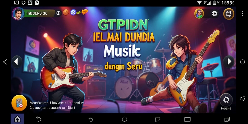 Tampilan gameplay GTPIDN dengan interaksi musik yang seru.
