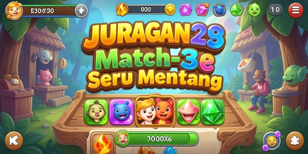 Menampilkan gameplay seru JURAGAN28 dengan manik-manik berwarna.