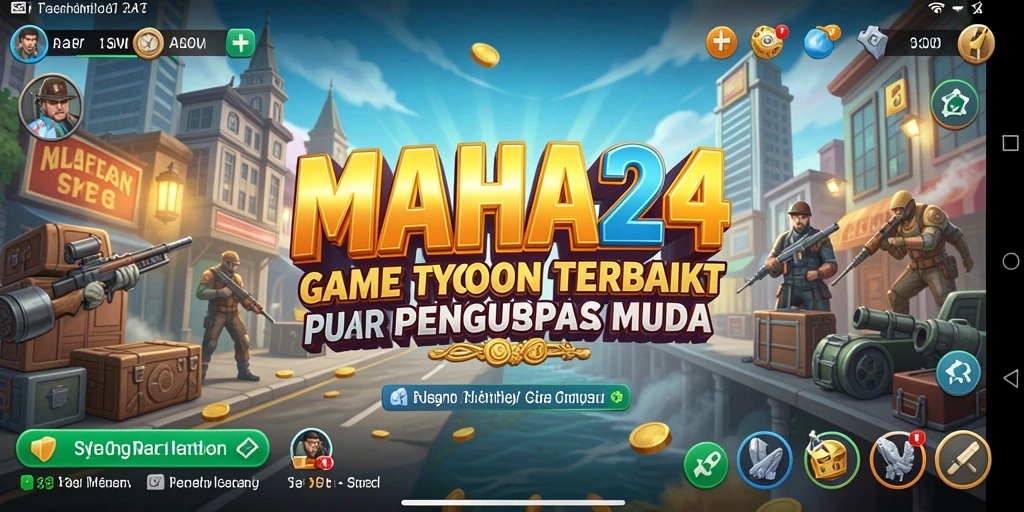 Tampilkan gameplay menegangkan dan strategi bisnis dalam MAHA24.