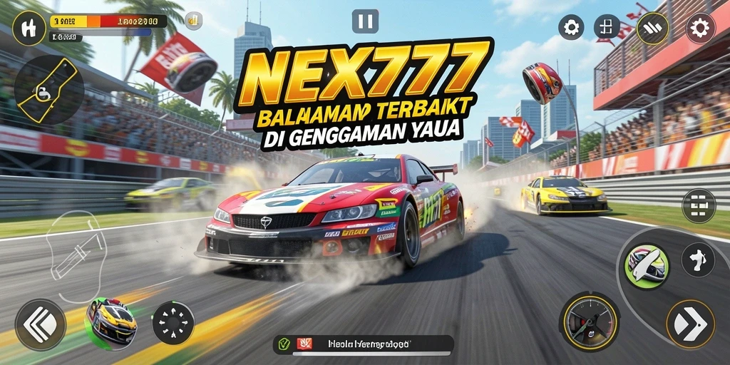 Screenshot utama NEX777 menunjukkan karakteristik balapan yang menarik.