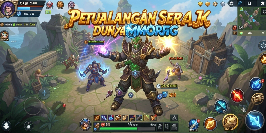 Tampilan gameplay menarik dari OKJK dengan petualangan seru dan pertarungan epik.
