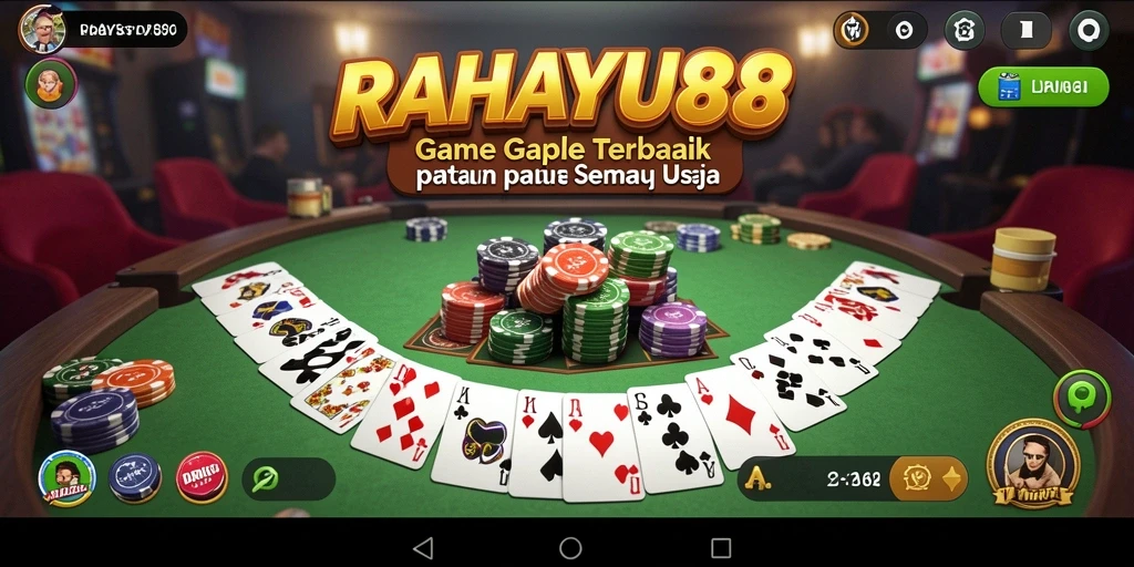 Tampilan gameplay RAHAYU88 dengan fitur Gaple menarik.