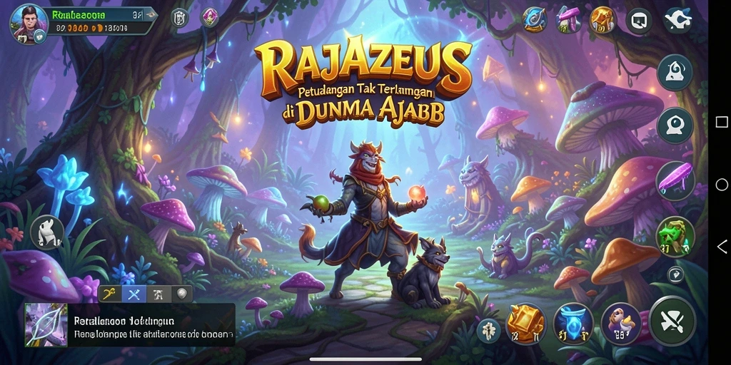 Gameplay seru di dunia petualangan RAJAZEUS yang menakjubkan.
