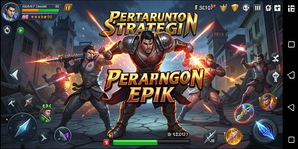 Tangkapan layar utama SD107 menunjukkan pertempuran strategi yang mendebarkan.