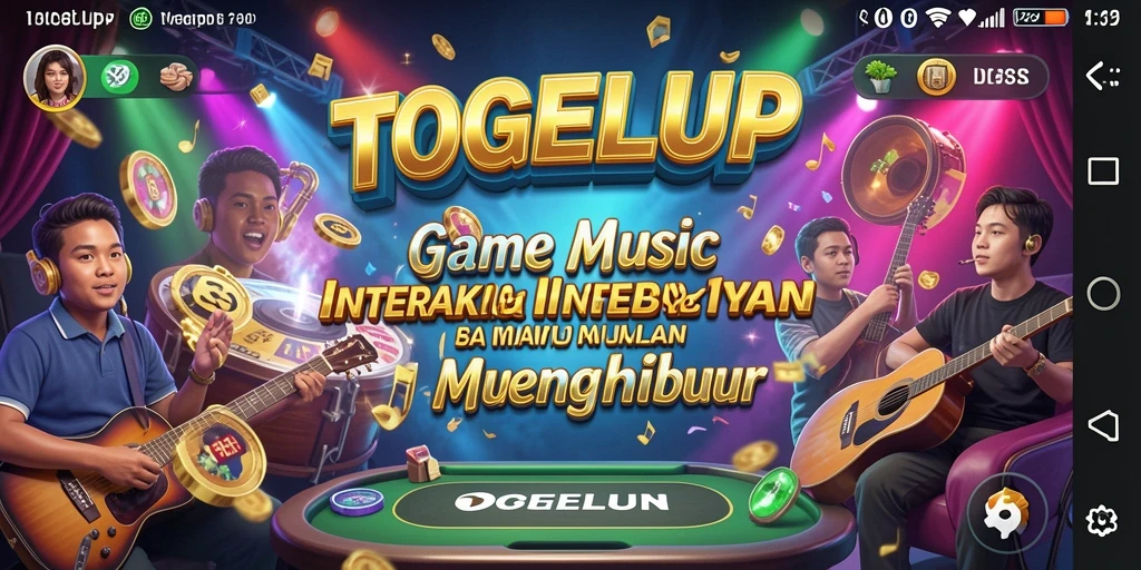 Screenshot TOGELUP menampilkan gameplay musik yang seru dan interaktif.