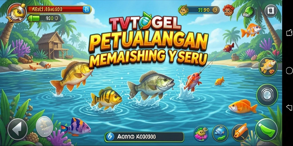 Screenshot TVTOGEL menampilkan gameplay memancing yang mendebarkan.